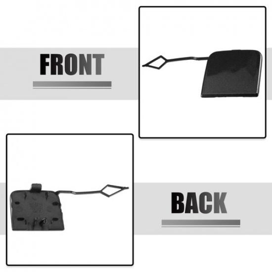 Front Bumper Tow Hook Cover Car Towing Hook Cap for VW Jetta 2015-2018 Black