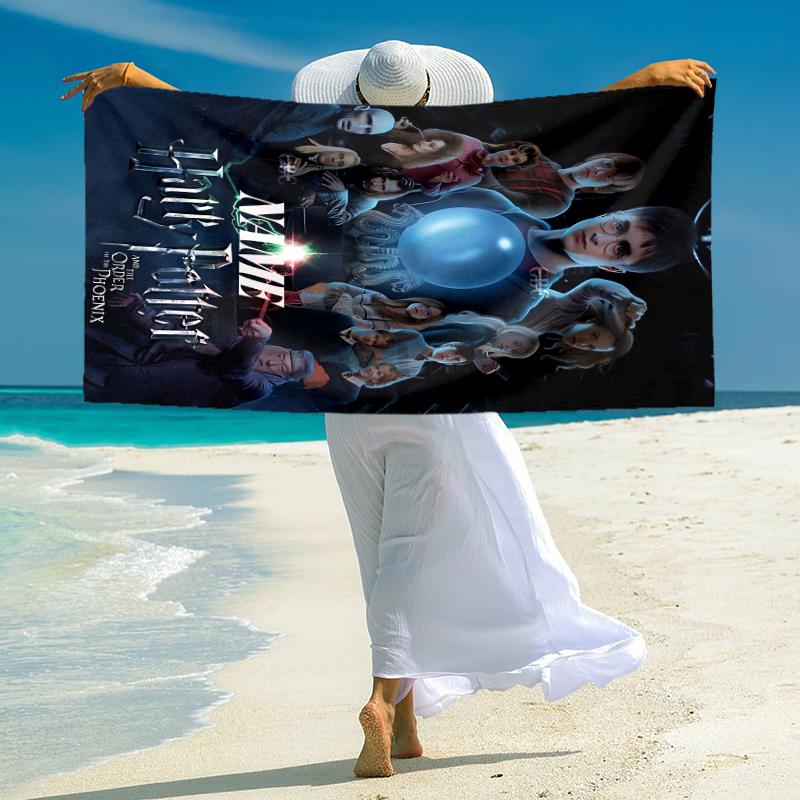 Personalized Harry Potter Adventure Beach Towel Microfiber Beach Towel Thin Absorbent for Beach Swimming Yoga Bath Sports. 0910268