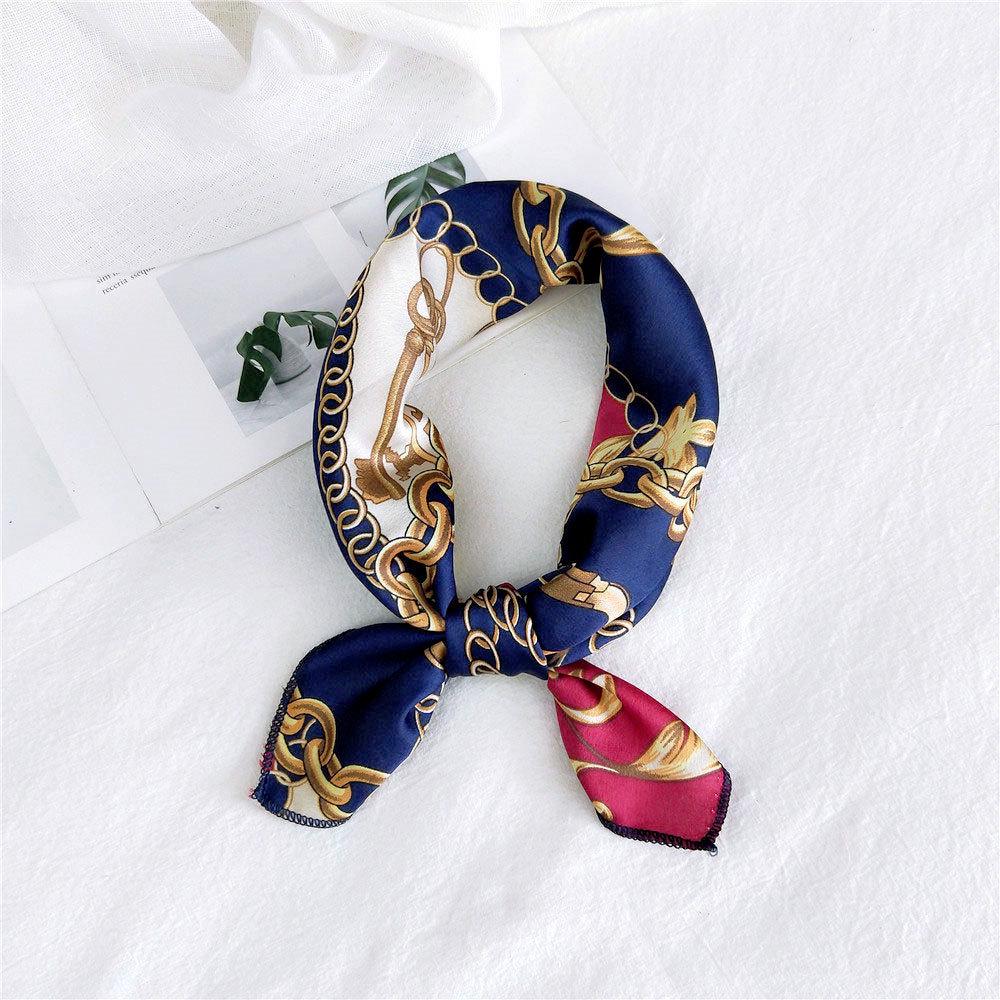 50 Seiden-Carrés: Vielseitige Frühlings-/Sommer-Halstücher für Damen - Koreanischer Stil