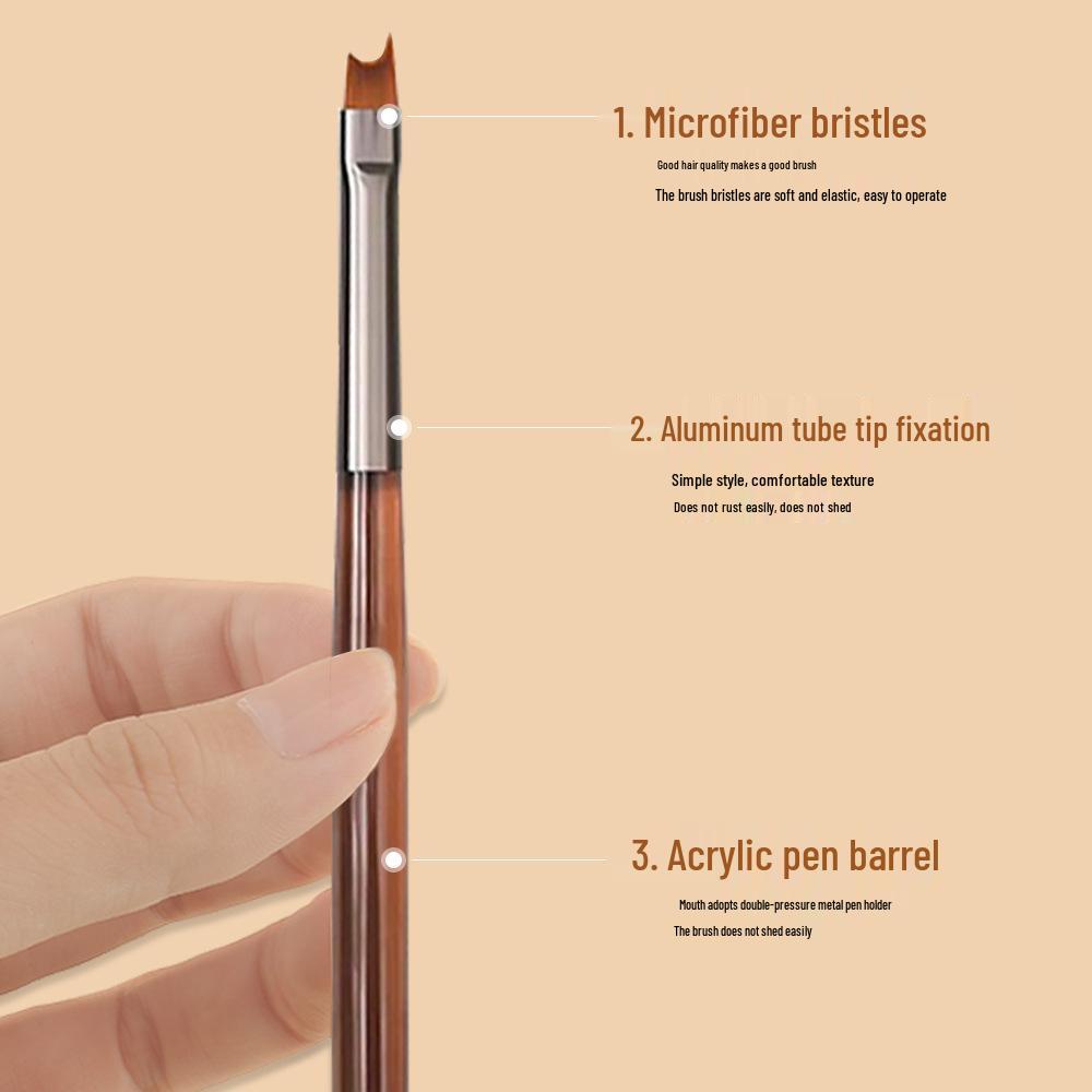 Ice Transparent Japanese Gray Nail Art Brush Set for Liner, Drawing, Flowers, and Gradient Gel