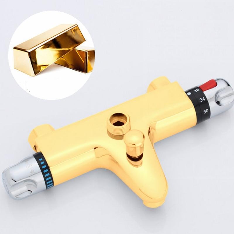 2 Handle Thermostatic Shower Valves Constant Temperature Hot Cold Water Mixer Valves Bath/Shower Valves Trim Enduring