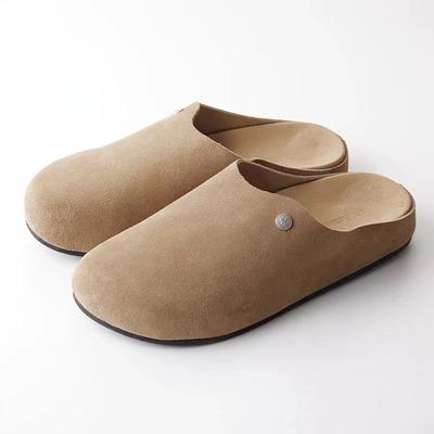 Fashion 2024 Spring and Autumn New Fashionable Round Head Matte Leather Face Women Baotou Large Slippers Comfortable Women's Shoes