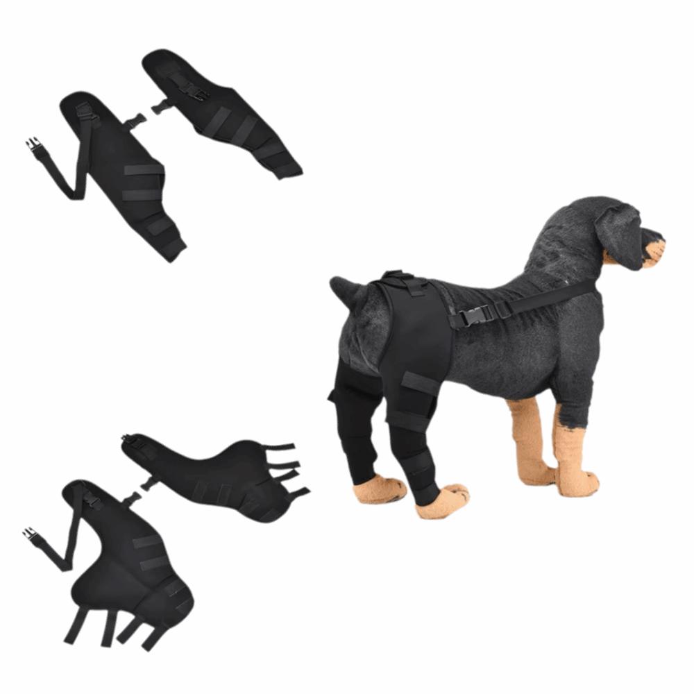 

Adjustable Dog Knee Brace Breathable Comfortable Dog Leg Support Brace Breathable Cloth Anti-lick Pet Joint Protectors S чорний