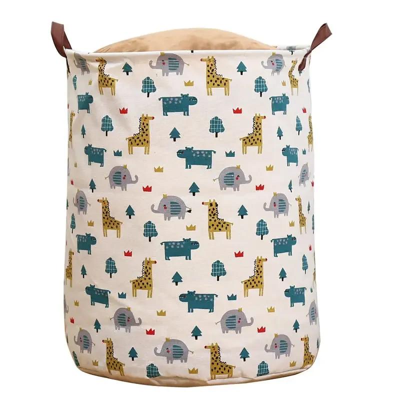 Storage Basket Foldable Fabric Laundry Basket Toy Storage Bucket Clothes Shoes Dirty Clothes Basket Household Storage Container