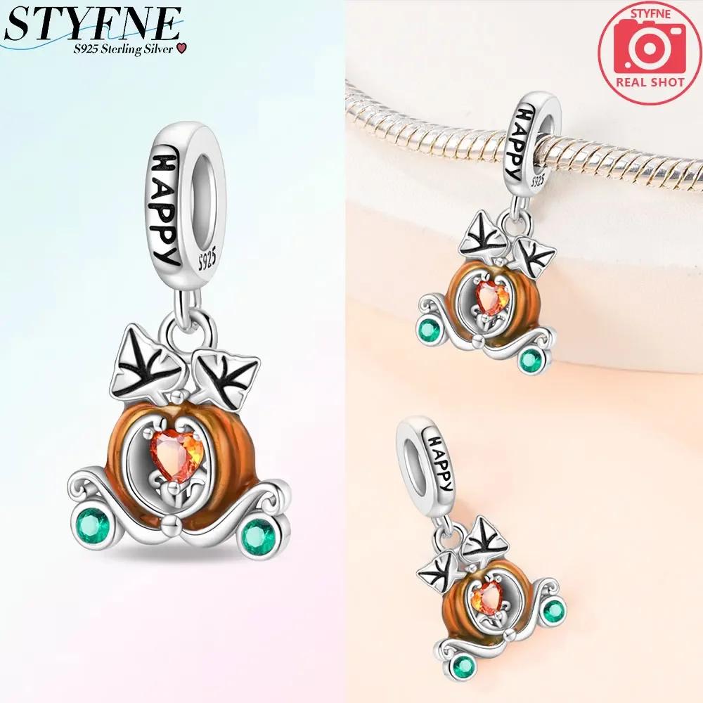 Autumn New Maple Forest Squirrel Pumpkin Car Charms Beads Fits Original Bracelets Bangle Luxury Diy Jewelry Making Women Gifts