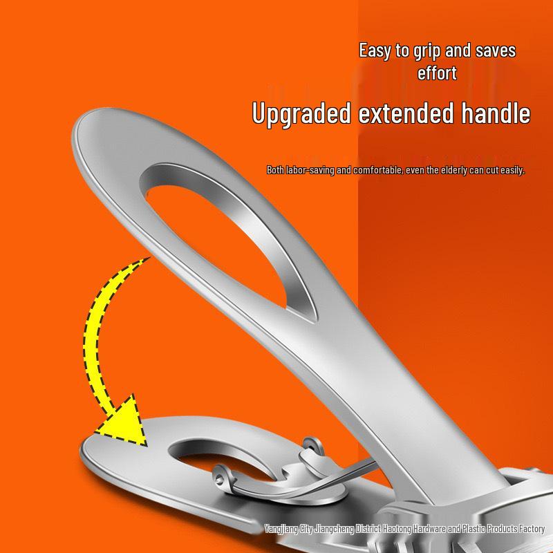 Stainless Steel Wide-Jaw Nail Clippers with Powder Die-Cast Finish for Manicure and Trimming