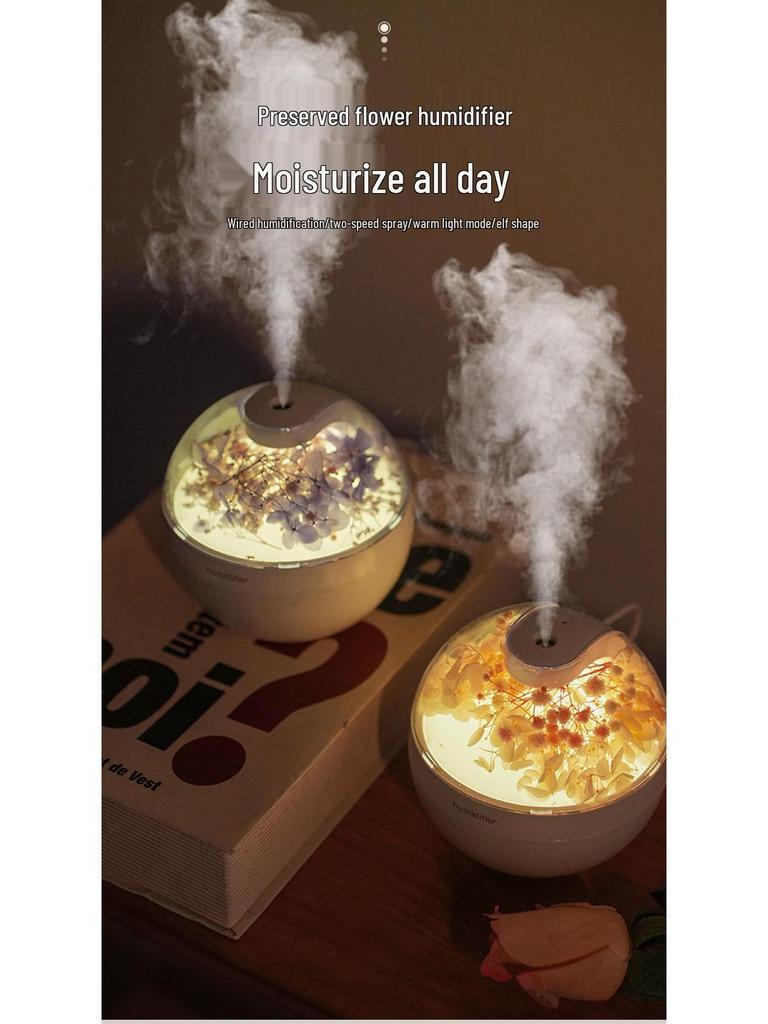 Cichy nawilżacz biurkowy USB do sypialni - Duża mgiełka i nawilżające nawilżenie