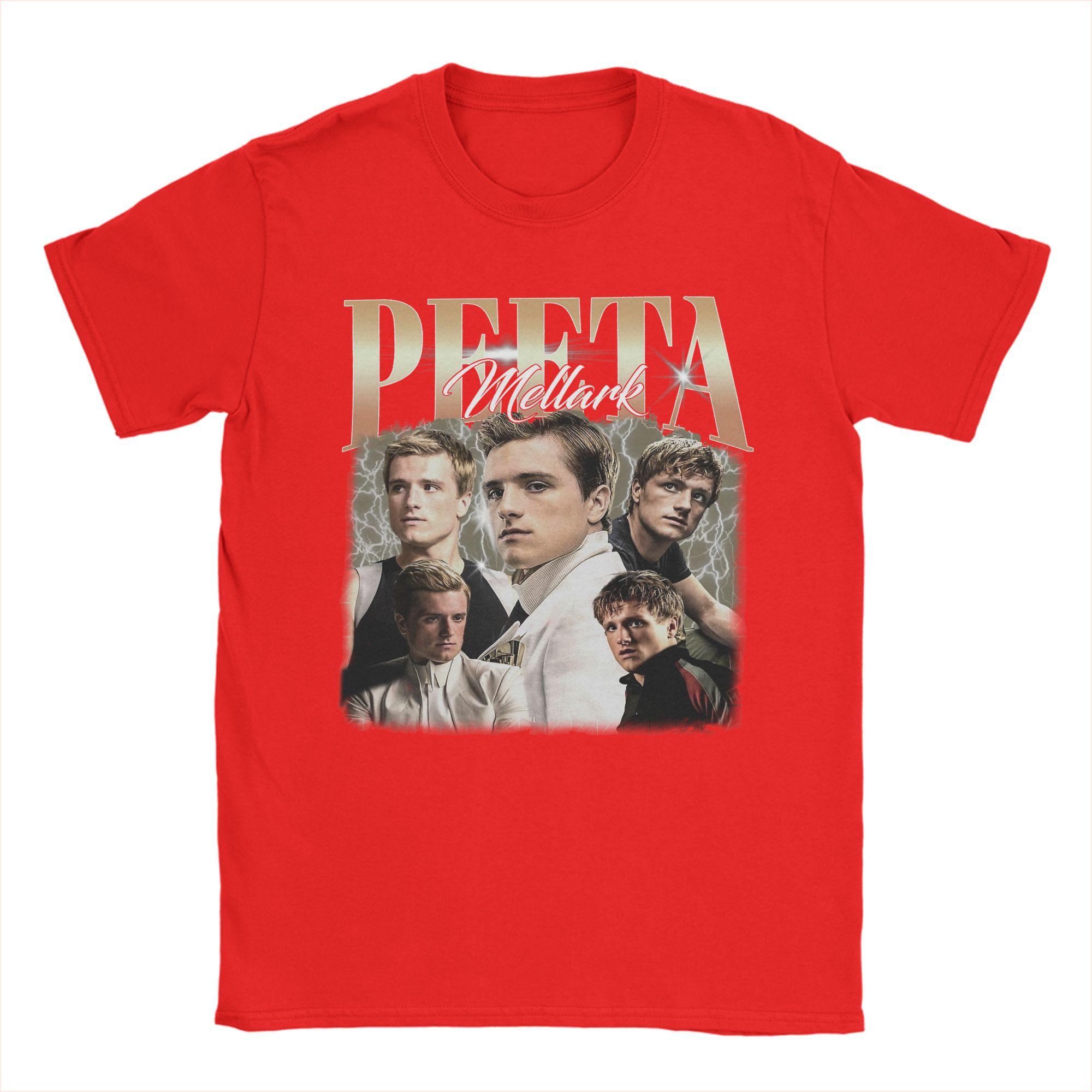 Peeta Mellark Limited Hunger Games TShirt for Men  Fashion 100 Cotton Tees Round Neck Short Sleeve T Shirts Graphic Clothing S