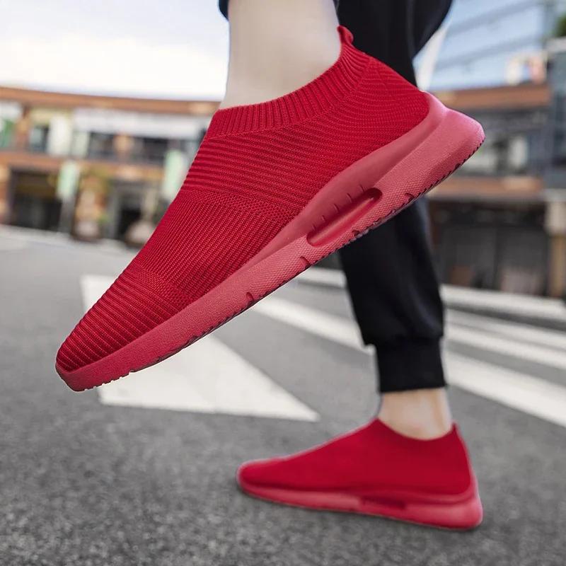 Дышащие кроссовки Fujeak Большие размеры Спортивная обувь для мужчин Комфортные мокасины — фото 6