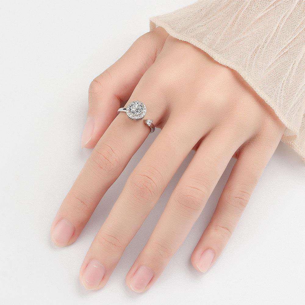 Minimalist Flower Shape Adjustable Open Ring For Women With Copper Material Fashion Jewelry