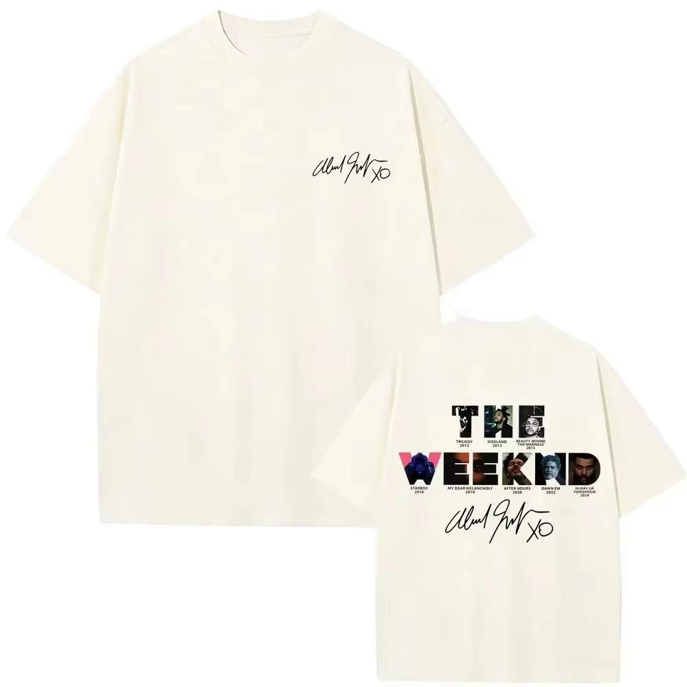 2026 New The Weeknd Rap Singer Album Cover Graphic‑Print Unisex Short‑Sleeve T‑Shirt, Trendy Street‑Style Casual Summer Top