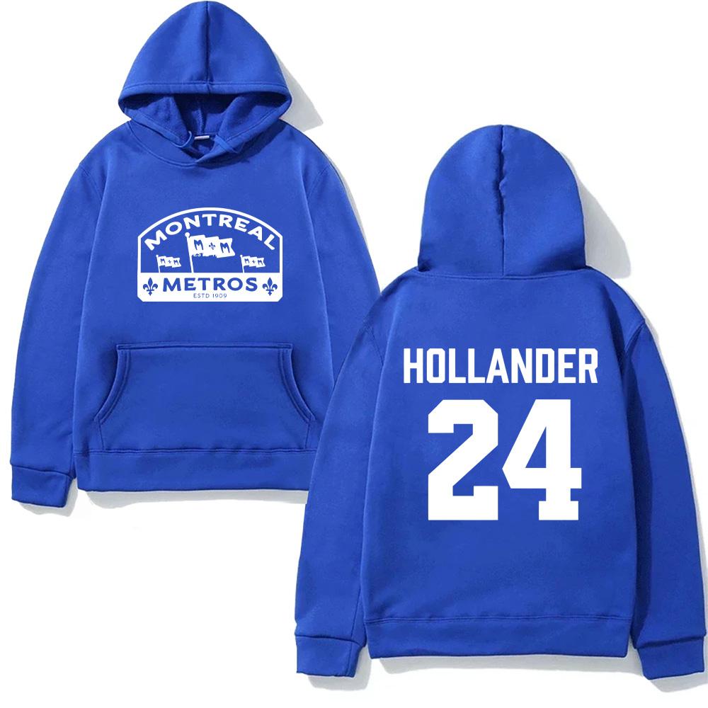 Shane Hollander 24 Montreal Metros Kapuzenpullover Heated Rivalry Grafikdruck Hoodie Locker Baumwolle Unisex Streetwear Merch Männer Frauen