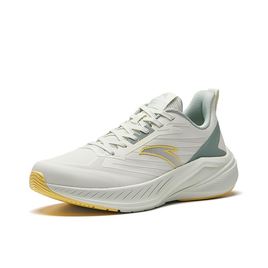 Anta Lingfeng Fabric Shock Absorbing Lightweight Low Top Running Shoes Men sneaker Pure-White Hydroxyl-Green Sugar-Pear-Yellow 912545501-3
