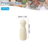PATIKIL 2.95" Tall Wooden Peg Dolls, 52 Pieces Wooden Peg Dolls Mommy Unfinished Body Unpainted Natural Wood Figures for Painting DIY Crafts Art