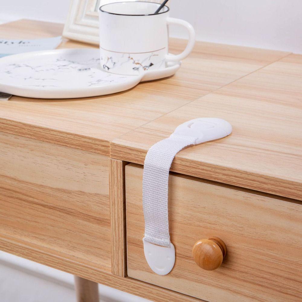 10PCS Durable Child Safety Cabinet Lock White Baby Safety Locks Kids Safety Door Lock Cupboard