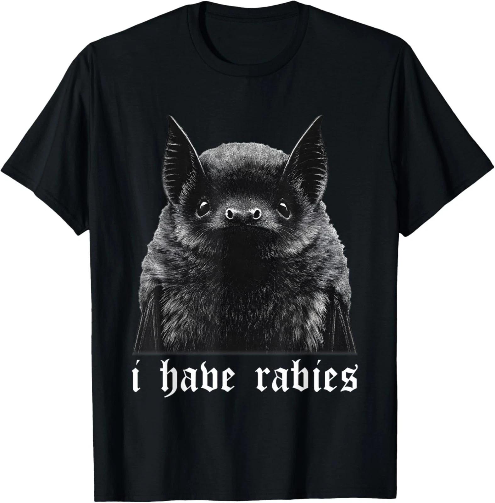 I Have Rabies Bat Vintage Design Funny Rabies Bat Unisex T-Shirt XL