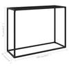 Console Table Black 100 X 35 X 75 Cm Tempered Glass