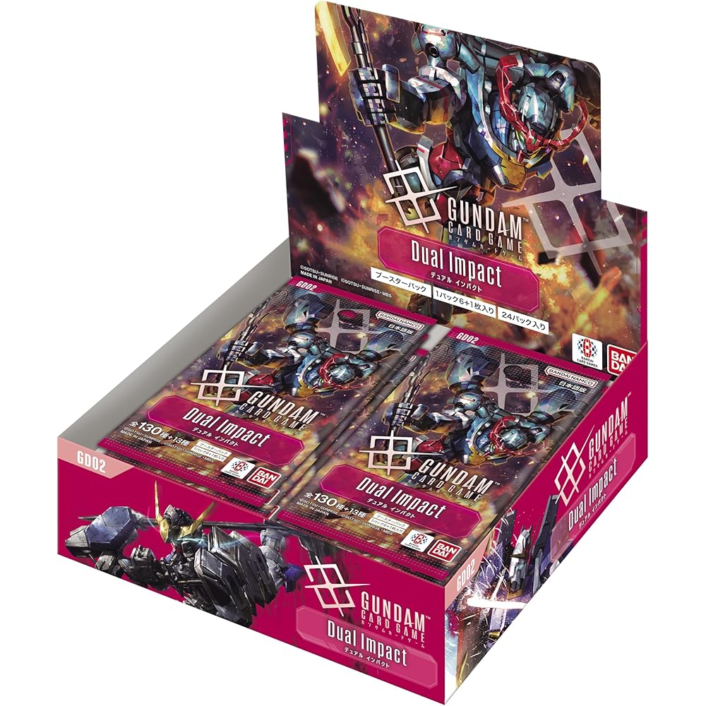 Bandai Gundam Card Game Booster Pack Dual Impact GD02 Box of 24 Packs