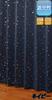 Univer Blackout Drape 100cm Wide x 135cm Set of 2 Curtains, Kirara, Navy, Long,