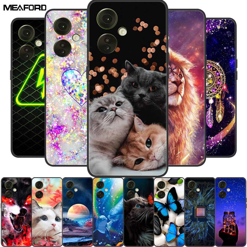 Pour Coques OnePlus Nord CE 3 5G Nord CE3 Lite Chats Peints Silicone TPU Souple Coque Arrière Coques de Téléphone Pour OnePlus Nord CE3 Lite 5G
