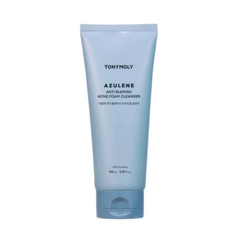 [TONYMOLY] Azulene Anti-Blemish Acne Foam Cleanser 150ml Deep Pore Purifying & Sensitive Skin Soothing