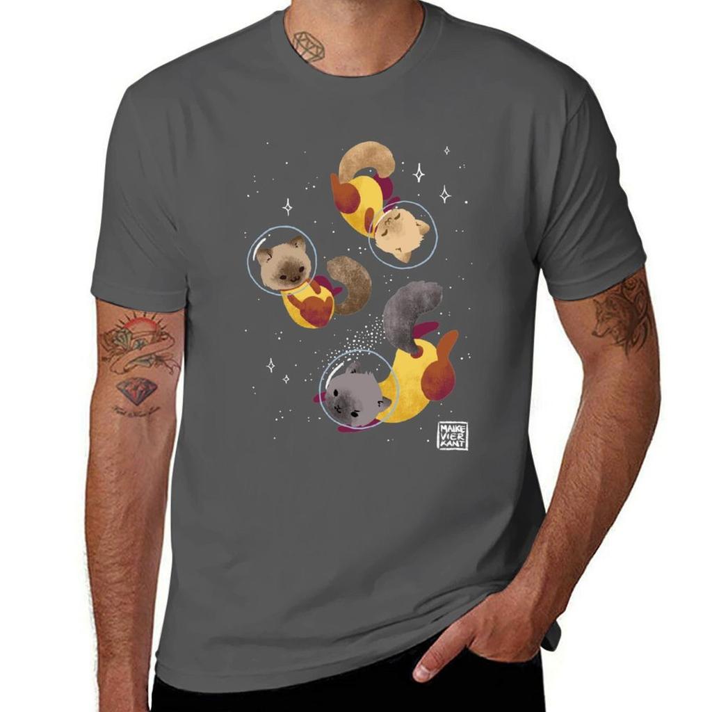 Space Cats Tshirt Sports Casual Breathable Tee Shirt