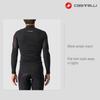 CASTELLI FLANDERS WARM Long Sleeve Thermal Innerwear for Men, Winter Base Layer for Cycling, Running, Skiing, and Outdoor Activities, Black, Size M