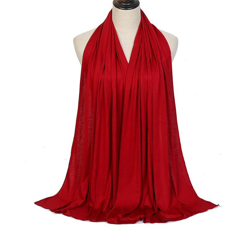 Premium Modal Cotton Jersey Hijab Scarf Muslim Long Shawl Women Plain Soft Turban Tie Head Wraps Africa Female Headband 170X60Cm