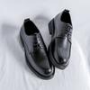 British Leather Shoes Men's Business High-end Spring and Autumn Men's Casual Leather Shoes Wide Head with Suit Wedding Shoes 85675-R