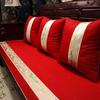 Chinese Wedding Mahogany Sofa Seat Cushion Cover Cloth Red Wedding Cover Towel Solid Wood Arhat Bed Sofa Cushion Cover