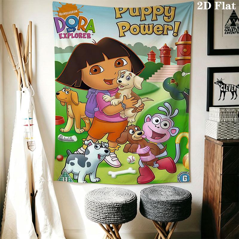 Dora the Explorer C Wall Hanging Printed Fabric Blanket Decorative Tapestries for Bedroom Living Room Home Decor