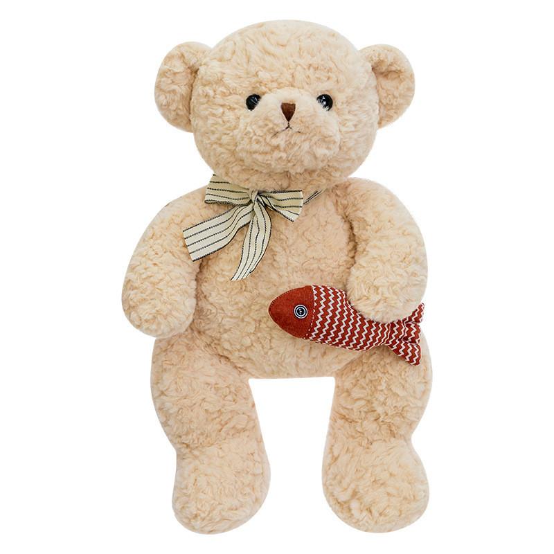 Adorable Bear Teddy Plush Toy With Short Plush For Kids Bedtime Gift Companion