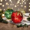Warm White Tabletop Christmas Ornaments Lamp Pre-Lit with Soft White LED Crystal Ball Halloween Decor for Xmas Home Party Centerpiece Mantel