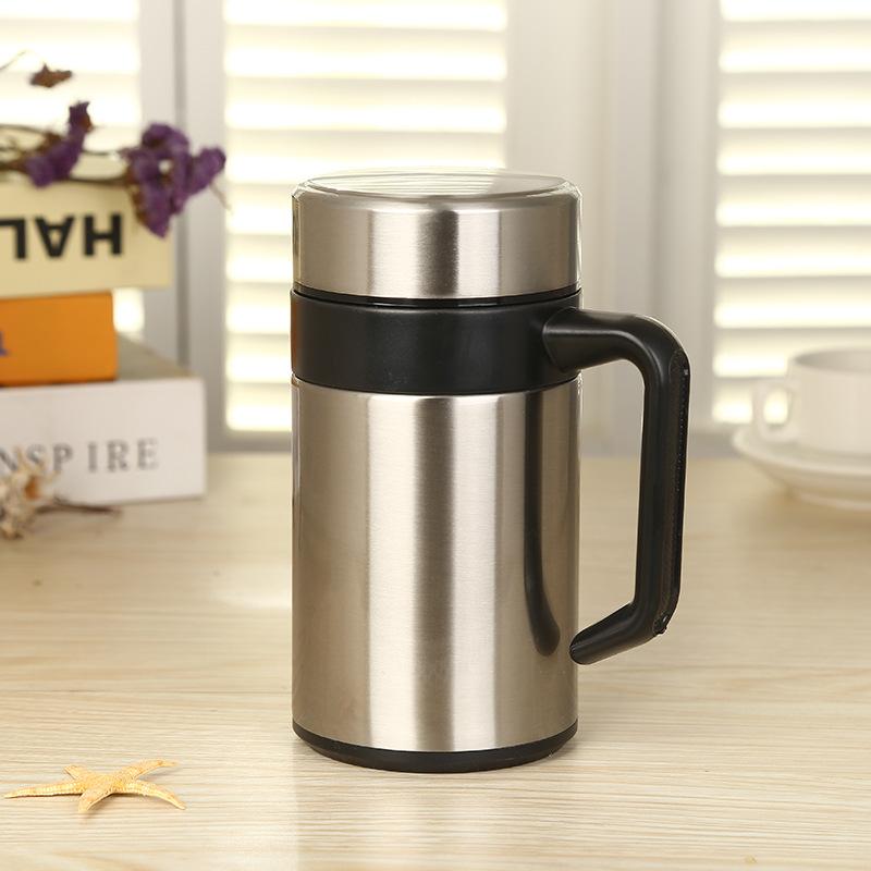 Stainless Steel Thermos Cup Gift Men'S Business Office Cup With Handle Filter Tea Cup