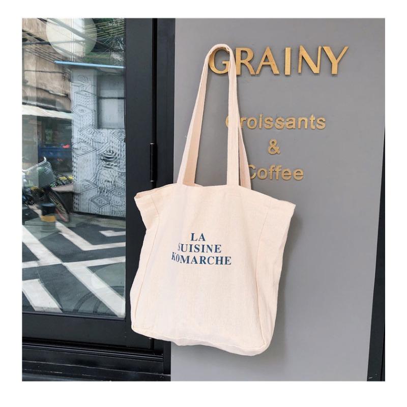 

Small fresh tote bag shoulder bag student casual hand carry shopping bag woman бежевый