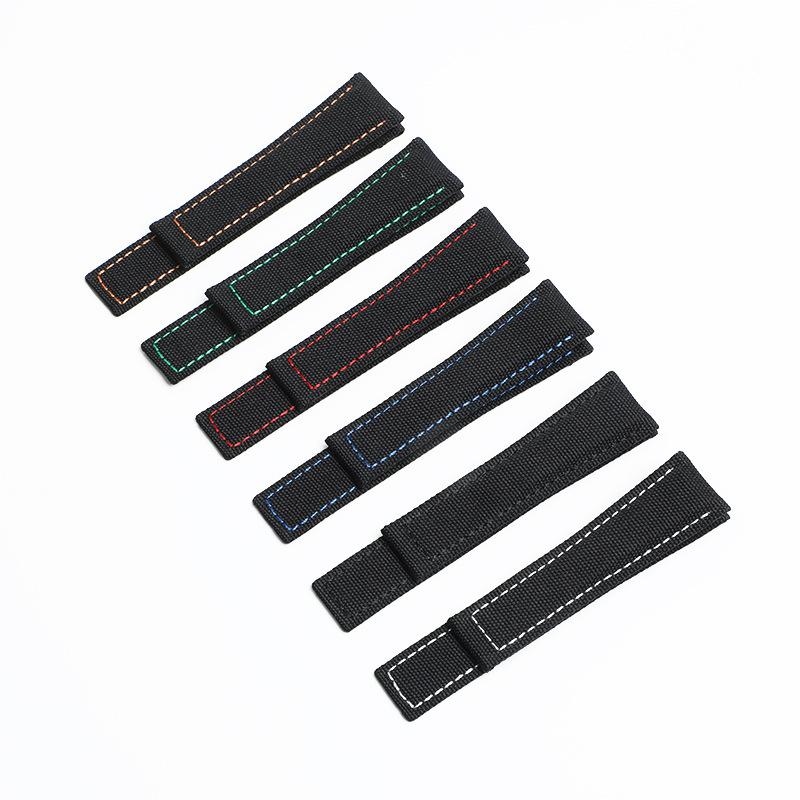 Men's HY Haoya TGA Calle Nylon Sticker Leather Watch Strap Canvas Strap 20mm 22mm