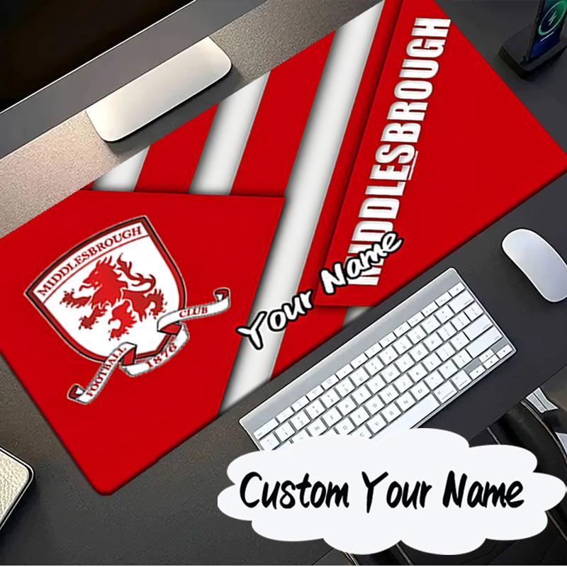 Custom Name Mouse pad Middlesbrough Football Club Crest Mouse pad, Gaming Mouse Pad, keyboard pad, Desk Decor for computer notebook Fan Birthday Gift