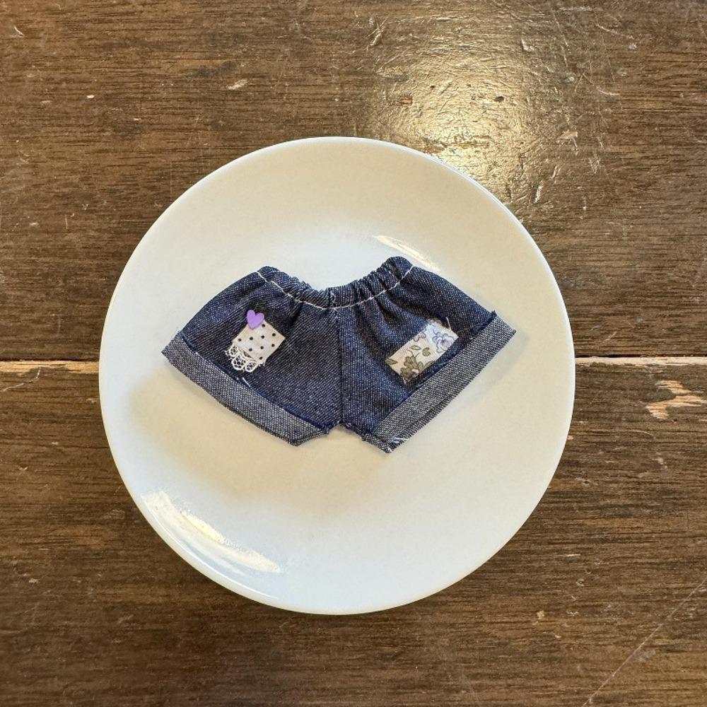 Fashion Style Jeans Pants Chic Toys Accessories Mini Jeans Skirt For 10cm Cotton Stuffed Dolls