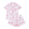 Children's Home Clothes Pajamas Set Short-sleeved Top Shorts Two-piece Set Outer Wear Play Cardigan Clothes