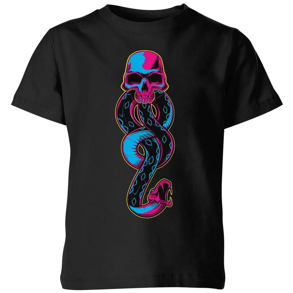 Harry Potter Dark Mark Neon Kids T-Shirt - Black - 3-4 Years 150