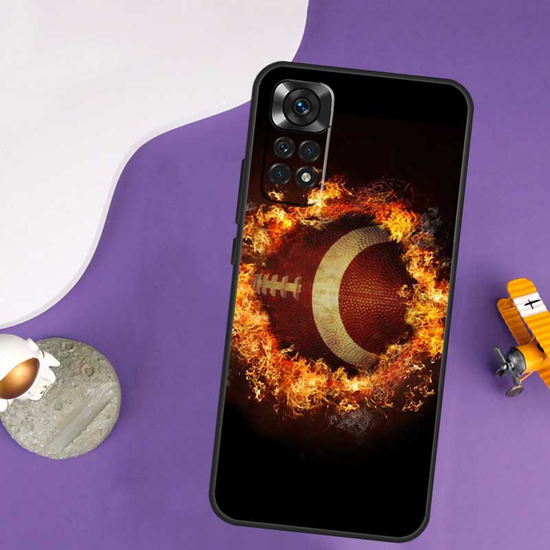 American Football College Sport Case For Xiaomi Redmi Note 14 13 Pro 12 9 10 11 Pro 10S 11S 12S Redmi 14C 13C 10C 12C Cover