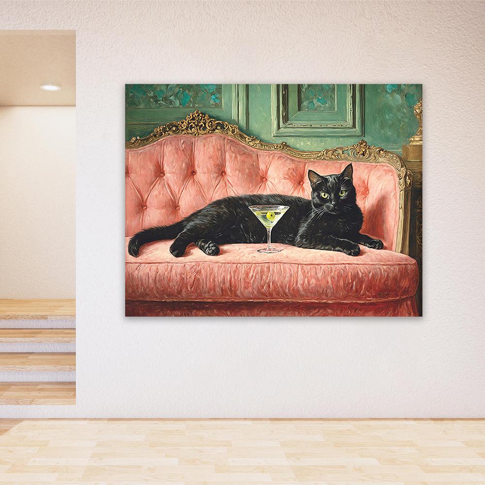 Tuxedo-Katzen-Stil Van Gogh Druck Heimdeko Wandkunst Sternennacht Ölgemälde Druck Leinwand Poster Katzenliebhaber Geschenk Schlafzimmerdeko