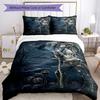 Gothic Style Bedding Set Breathable Duvet Cover with Pillowcases Decorative Bed Linen for Bedroom Home Decoration Birthday Gift