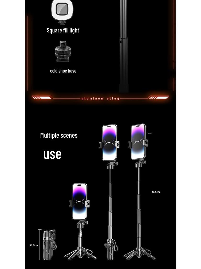 P15Mini 3v1 Bluetooth Selfie tyč: Proti otřesům, zatahovací a přenosný