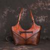 Johnature Large Capacity Casual Tote Genuine Leather Women Bag Versatile Vintage Natural Cowhide Shoulder Bags