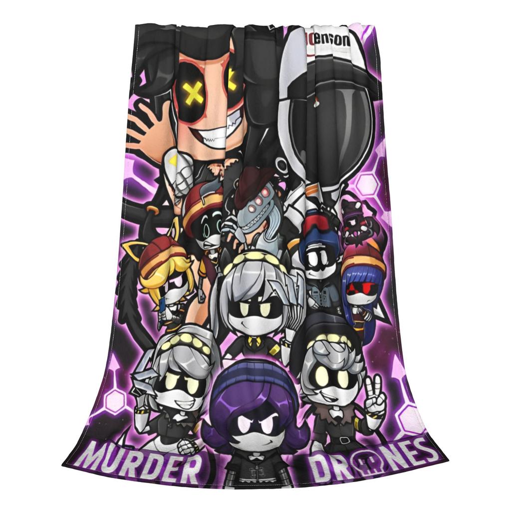 Chibis Murder Drones Throw Blanket for Couch Uzi Doorman Fuzzy Soft Plush Blanket 50x60 Inches Multiple Sizes Bedspread