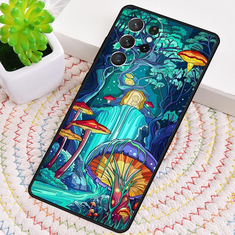 Frog Mushroom Cottagecore Phone Case for Samsung Galaxy Note 10 Pro S26 Ultra S23 S24 FE S25 S21 S22 PLUS Shockproof Cove
