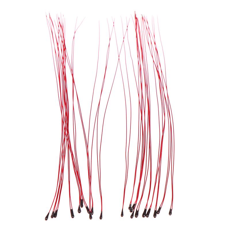10Pcs Ntc Thermistor Thermal Resistor Mf52B 10K 100K Probe Wire B3470 B3380 1%