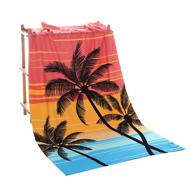 Large Quick-Drying Microfiber Beach Towel with Active Printing