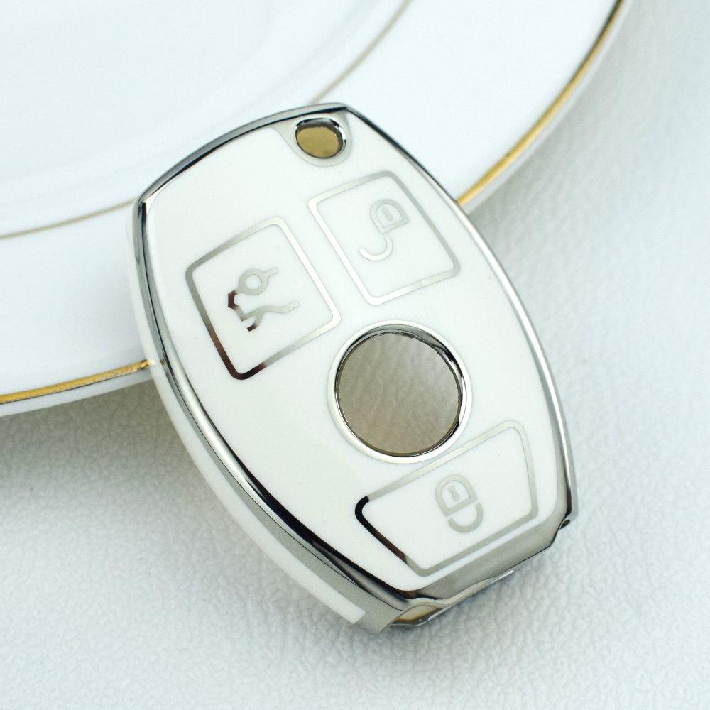 2 3 Buttons TPU Car Key Case Cover Fob For Mercedes Benz A B C E Class GLS GLA GLK GLC CLS CLA W204 W205 W212 W463 W176 Shell